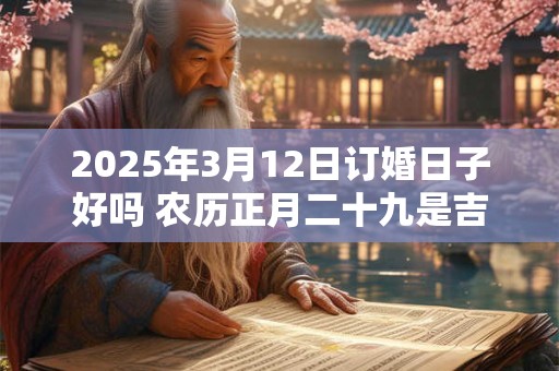 2025年3月12日订婚日子好吗 农历正月二十九是吉日吗