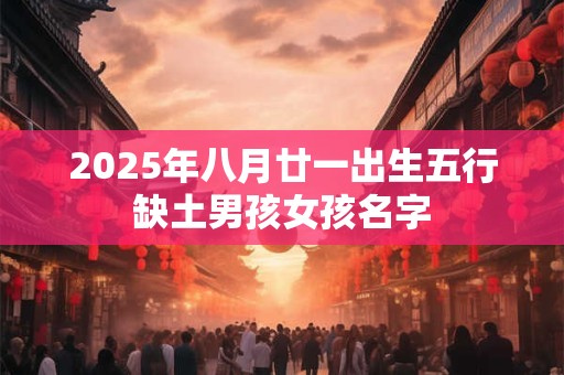 2025年八月廿一出生五行缺土男孩女孩名字