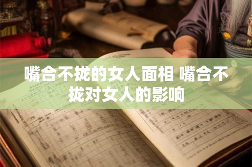 嘴合不拢的女人面相 嘴合不拢对女人的影响