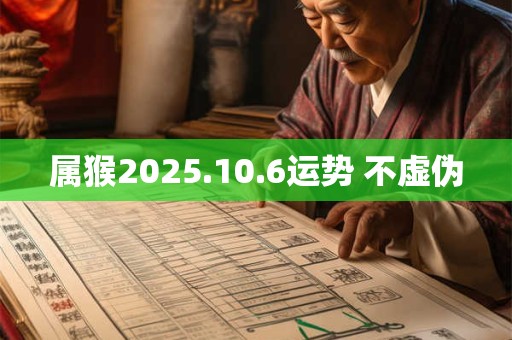属猴2025.10.6运势 不虚伪