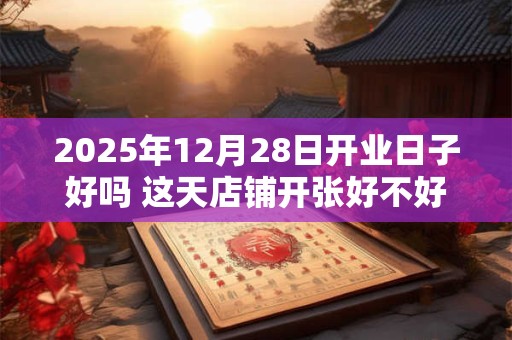 2025年12月28日开业日子好吗 这天店铺开张好不好