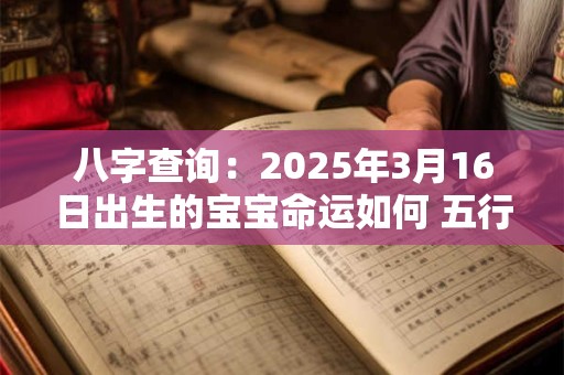 八字查询：2025年3月16日出生的宝宝命运如何 五行缺什么