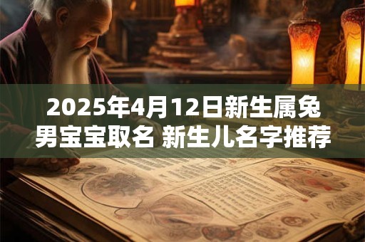 2025年4月12日新生属兔男宝宝取名 新生儿名字推荐