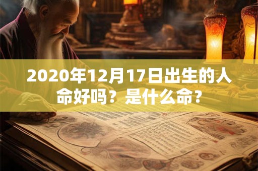 2020年12月17日出生的人命好吗？是什么命？
