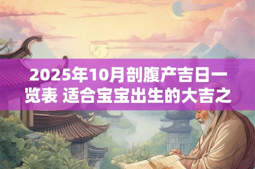 2025年10月剖腹产吉日一览表 适合宝宝出生的大吉之日