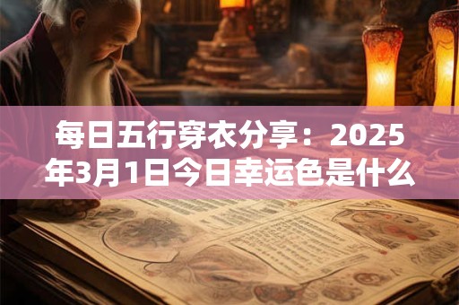 每日五行穿衣分享：2025年3月1日今日幸运色是什么