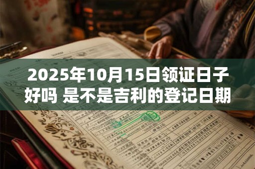 2025年10月15日领证日子好吗 是不是吉利的登记日期