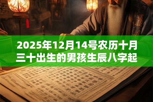 2025年12月14号农历十月三十出生的男孩生辰八字起名