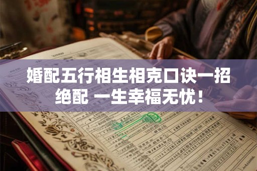 婚配五行相生相克口诀一招绝配 一生幸福无忧! 婚配五行相生相克口诀一招绝配 一生幸福无忧!