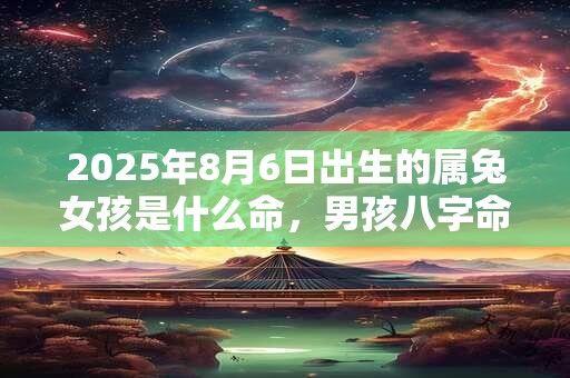 2025年8月6日出生的属兔女孩是什么命，男孩八字命运分析