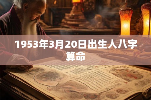 1953年3月20日出生人八字算命 1953年3月20日出生人八字算命