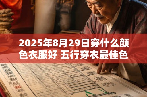 2025年8月29日穿什么颜色衣服好 五行穿衣最佳色