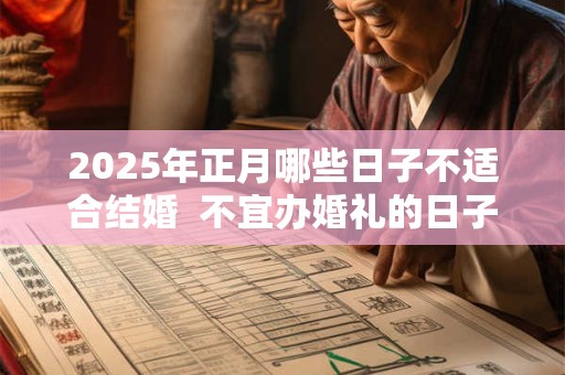 2025年正月哪些日子不适合结婚  不宜办婚礼的日子