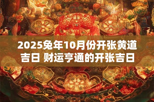 2025兔年10月份开张黄道吉日 财运亨通的开张吉日