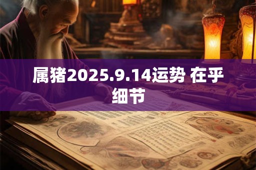 属猪2025.9.14运势 在乎细节
