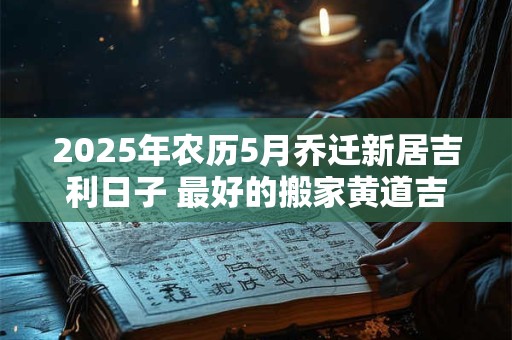 2025年农历5月乔迁新居吉利日子 最好的搬家黄道吉日