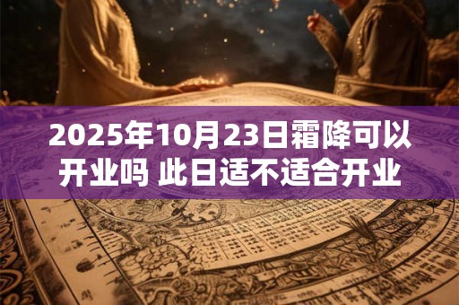 2025年10月23日霜降可以开业吗 此日适不适合开业