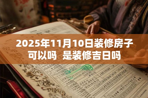 2025年11月10日装修房子可以吗  是装修吉日吗