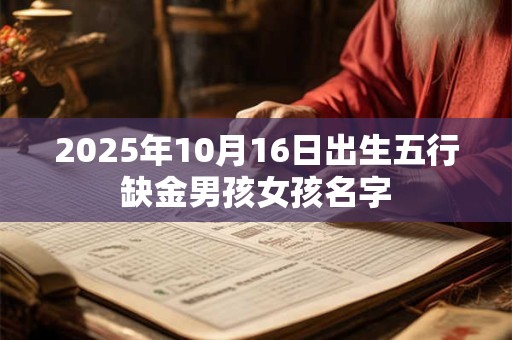 2025年10月16日出生五行缺金男孩女孩名字