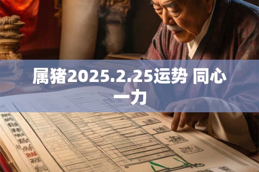 属猪2025.2.25运势 同心一力