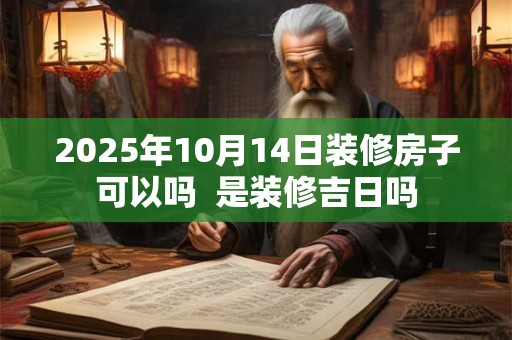 2025年10月14日装修房子可以吗  是装修吉日吗