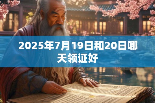 2025年7月19日和20日哪天领证好