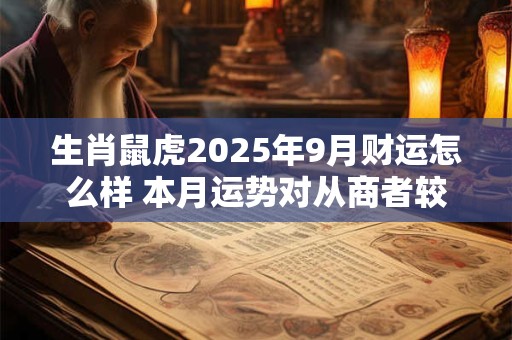 生肖鼠虎2025年9月财运怎么样 本月运势对从商者较为有利