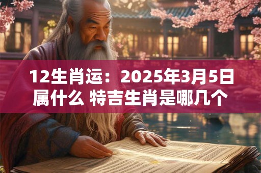 12生肖运：2025年3月5日属什么 特吉生肖是哪几个