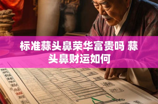 标准蒜头鼻荣华富贵吗 蒜头鼻财运如何