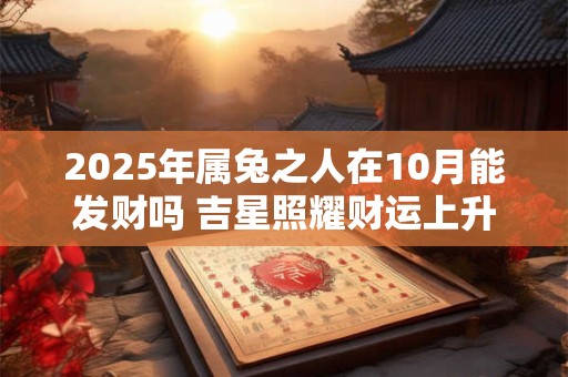 2025年属兔之人在10月能发财吗 吉星照耀财运上升