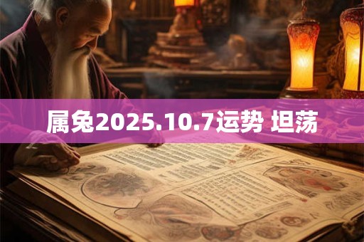 属兔2025.10.7运势 坦荡