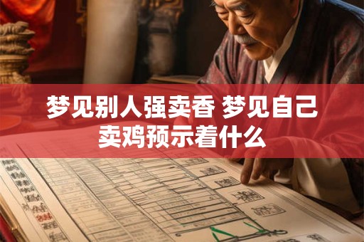 梦见别人强卖香 梦见自己卖鸡预示着什么