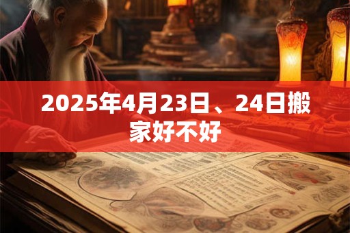 2025年4月23日、24日搬家好不好