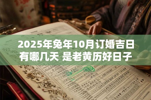 2025年兔年10月订婚吉日有哪几天 是老黄历好日子吗