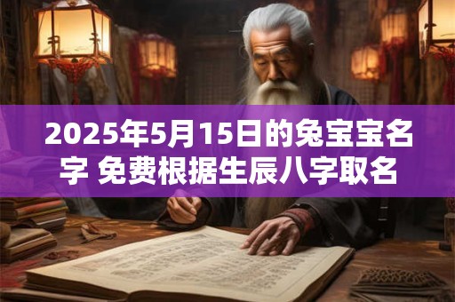 2025年5月15日的兔宝宝名字 免费根据生辰八字取名