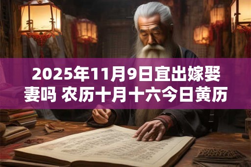 2025年11月9日宜出嫁娶妻吗 农历十月十六今日黄历
