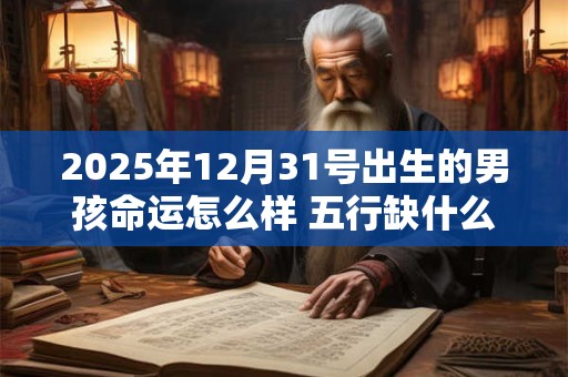 2025年12月31号出生的男孩命运怎么样 五行缺什么