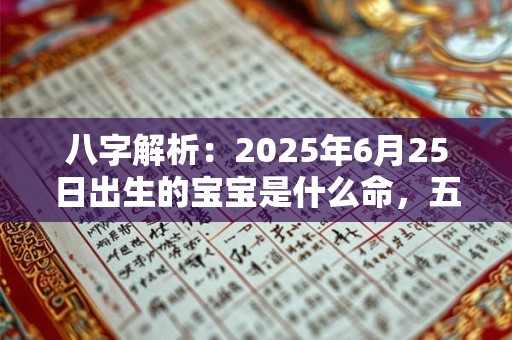 八字解析:2025年6月25日出生的宝宝是什么命,五行缺什么 八字解析:2025年6月25日出生的宝宝是什么命,五行缺什么