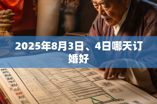 2025年8月3日、4日哪天订婚好