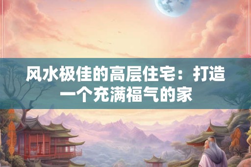 风水极佳的高层住宅:打造一个充满福气的家 风水极佳的高层住宅:打造一个充满福气的家