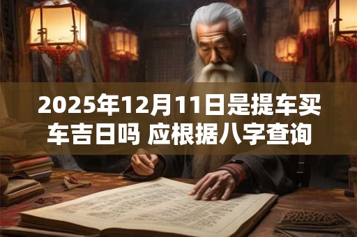 详细阅读:2025年12月11日是提车买车吉日吗 应根据八字查询 2025年12月11日是提车买车吉日吗 应根据八字查询