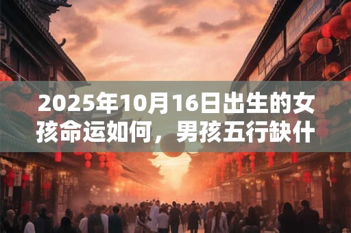 2025年10月16日出生的女孩命运如何，男孩五行缺什么