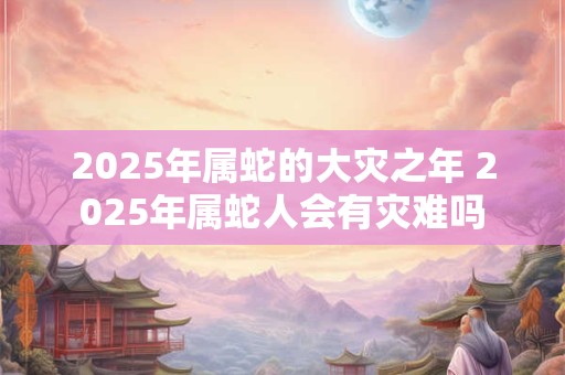 2025年属蛇的大灾之年 2025年属蛇人会有灾难吗