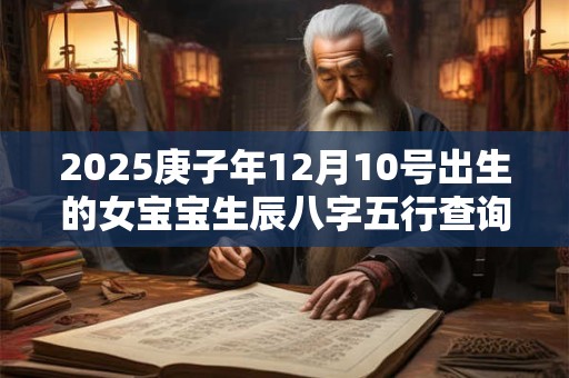 2025庚子年12月10号出生的女宝宝生辰八字五行查询