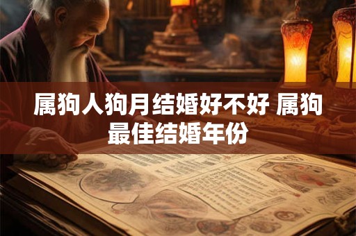 属狗人狗月结婚好不好 属狗最佳结婚年份 属狗人狗月结婚好不好 属狗最佳结婚年份