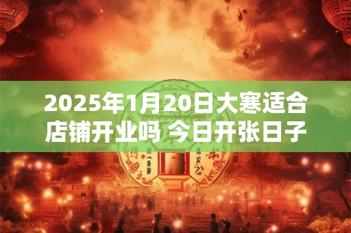 2025年1月20日大寒适合店铺开业吗 今日开张日子吗