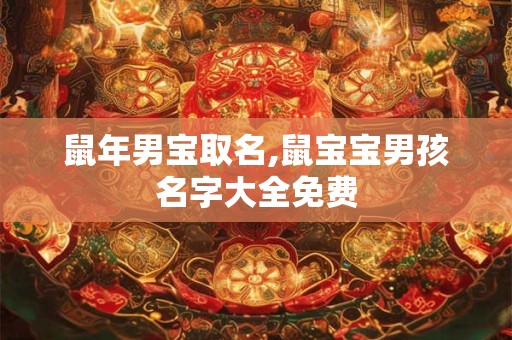 鼠年男宝取名,鼠宝宝男孩名字大全免费
