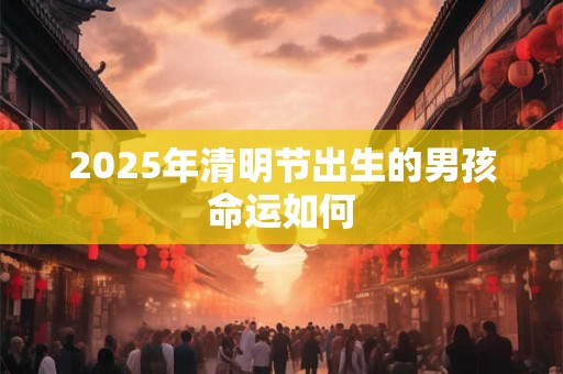 2025年清明节出生的男孩命运如何