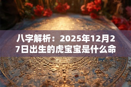 八字解析：2025年12月27日出生的虎宝宝是什么命