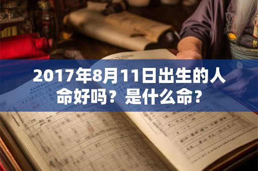 2017年8月11日出生的人命好吗？是什么命？